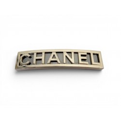 ACCESSOIRE DE CHEVEUX CHANEL BARETTE LOGO METAL DORE ARGENTE HAIR ACCESSORY 850€