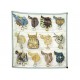 NEUF FOULARD HERMES TOUS EN SELLE DAISKE NOMURA CARRE 90 SOIE BOITE SCARF 580€