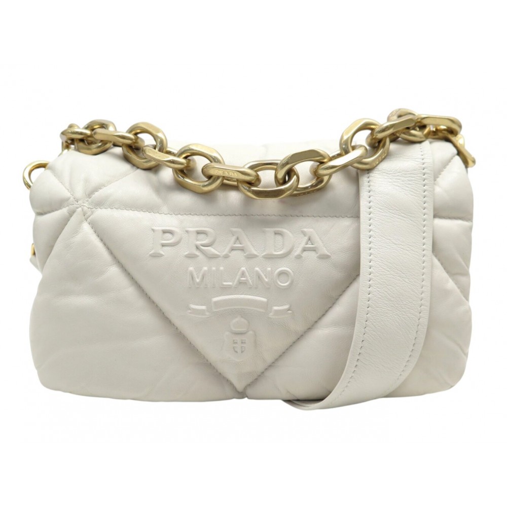 SAC A MAIN PRADA SPECTRUM EN CUIR NAPPA BANDOULIERE CHAINE DOREE HAND BAG 3200€