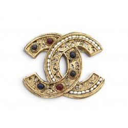 NEUF BROCHE CHANEL BYZANCE METIERS D'ART 2011 PERLE PATE DE VERRE GRIPOIX BROOCH