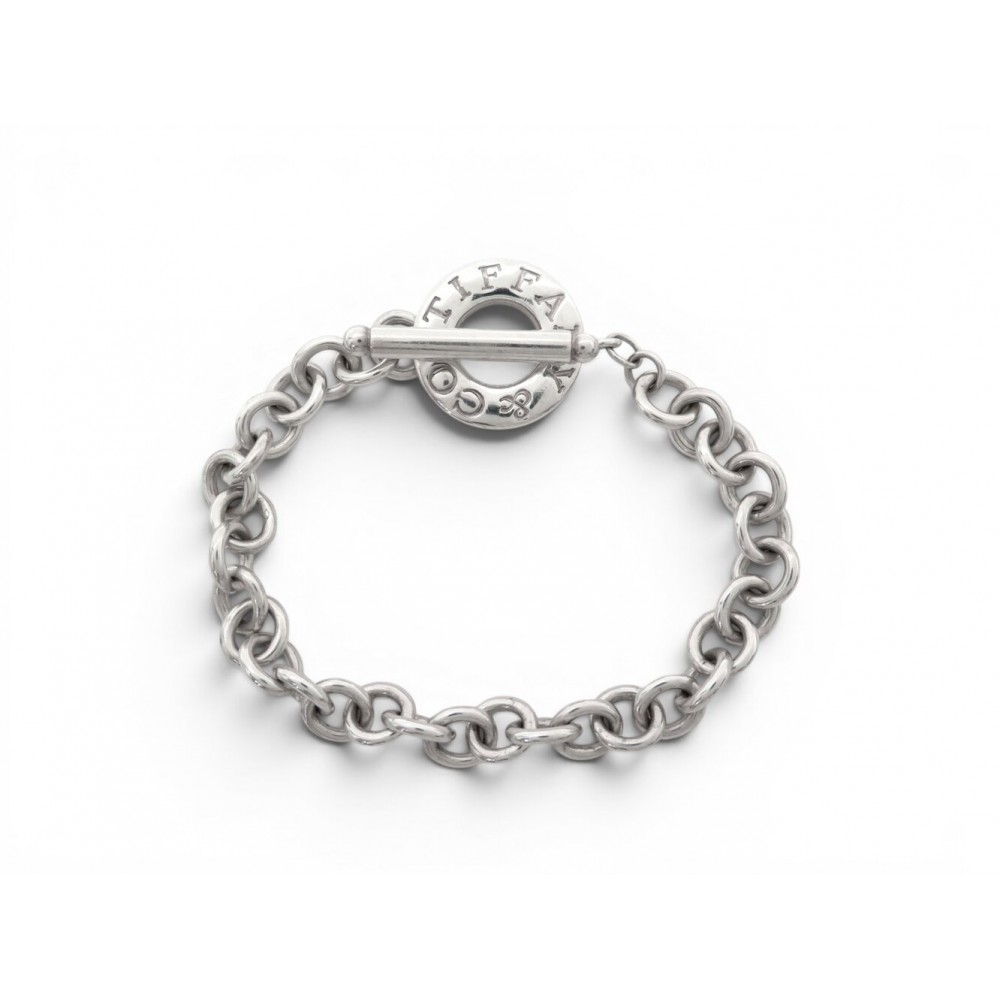NEUF BRACELET TIFFANY A CLAVIER 17CM EN ARGENT 925 + BOITE SILVER BANGLE 680€