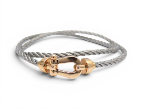 bracelet fred force 10 pm manille en or jaune 18k
