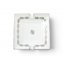 CENDRIER HERMES CHAINE ANCRE VIDE POCHE PORCELAINE 15.8CM EMPTY POCKET ASHTRAY