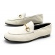 CHAUSSURES GUCCI MOCASSINS A MORS 414998 CUIR CREME 39.5 IT 40 FR LOAFERS 890€