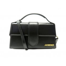 NEUF SAC A MAIN JACQUEMUS LE GRAND BAMBINO 213BA007 CUIR NOIR HANDBAG PURSE 820€