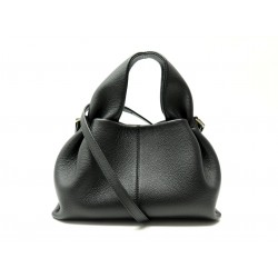 NEUF SAC A MAIN POLENE NUMERO NEUF MINI GRAINE BANDOULIERE EN CUIR NOIR BAG 390€