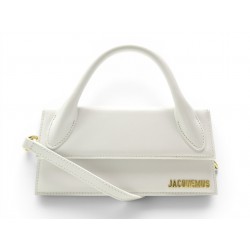 SAC A MAIN JACQUEMUS LE CHIQUITO LONG BANDOULIERE EN CUIR BLANC HAND BAG 690€