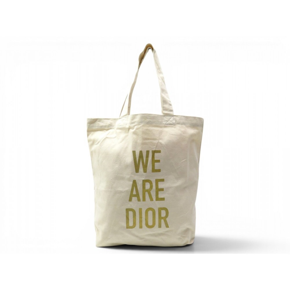 SAC A MAIN DIOR CABAS WE ARE DIOR 70E ANNIVERSAIRE VIP TOILE ECRUE TOTE HAND BAG