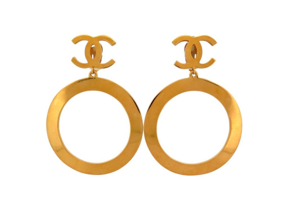  boucles d'oreilles chanel creoles anneau xxl