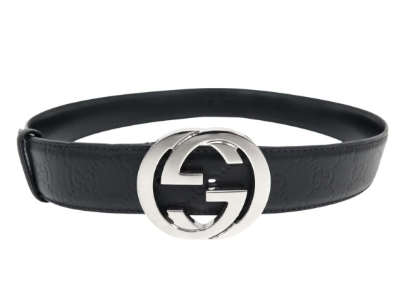 ceinture gucci boucle gg 114984 t90 cuir signature
