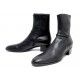 NEUF CHAUSSURES SAINT LAURENT BOTTINES VLAD 802358 45 EN CUIR NOIR BOOTS 1300€