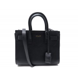 SAC A MAIN SAINT LAURENT DE JOUR NANO 340778 EN CUIR NOIR BANDOULIERE BAG 2200€
