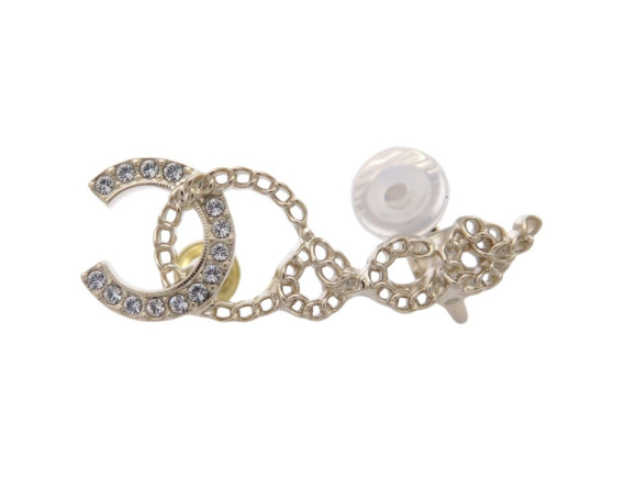 mono boucle d'oreille droite chanel coco logo cc