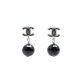 NEUF BOUCLES D'OREILLES CHANEL MINI PENDANTES LOGO CC STRASS PERLES EARRING 650€