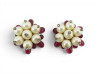 boucles d'oreilles chanel gripoix 1994 fleur perles