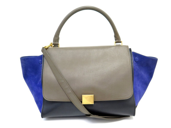 sac a main celine trapeze medium 169543 en cuir daim
