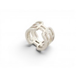 BAGUE HERMES ARCANE GM TAILLE 53 EN ARGENT MASSIF 925 10.2GR + ECRIN SILVER RING