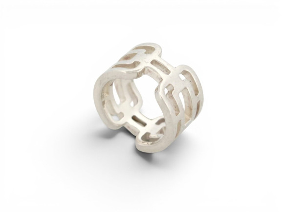 bague hermes arcane gm taille 53 en argent massif 925