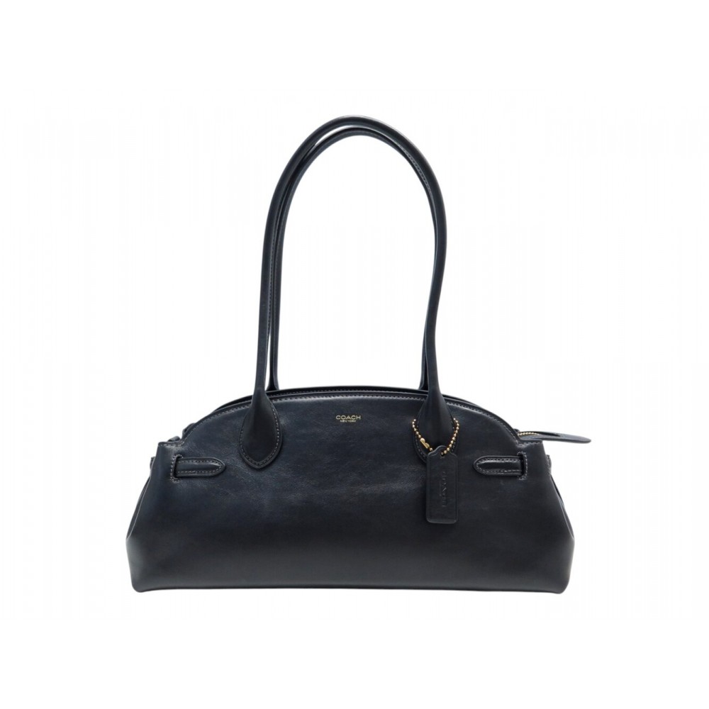 NEUF SAC A MAIN COACH EMPIRE 34 CCM57 EN CUIR GRAINE NOIR LEATHER HAND BAG 495€
