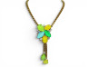 collier philippe ferrandis cravate pierres colorees
