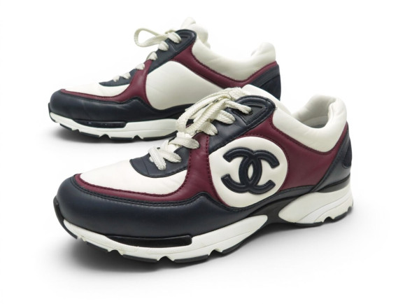 chaussures chanel baskets g45333 logo cc 38 cuir