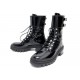 NEUF CHAUSSURES BOTTINES ALAIA RANGERS COMBAT BOOTS AA3B056CK088 37.5 CUIR 1190€