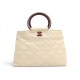 VINTAGE SAC A MAIN CHANEL SHOPPING LOGO CC AMBRE CUIR CAVIAR MATELASSE BAG 6000€