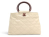  sac a main chanel shopping logo cc ambre cuir