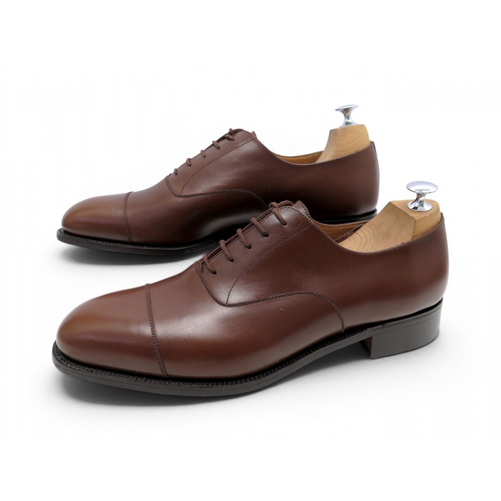 NEUF CHAUSSURES JM WESTON RICHELIEU 300 11.5E 45.5 L 46 CUIR MARRON SHOES 890€