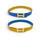 VINTAGE CEINTURE HERMES BOUCLE H T75 CUIR REVERSIBLE EPSOM JAUNE BLEU BELT 815€