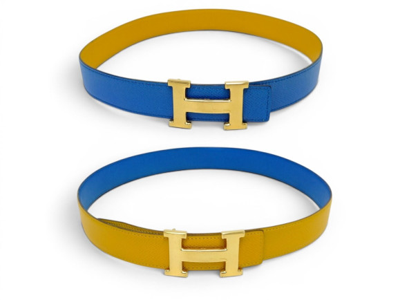  ceinture hermes boucle h t75 cuir reversible