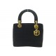 VINTAGE SAC A MAIN CHRISTIAN LADY DIOR MEDIUM TOILE CANNAGE NOIRE HAND BAG 4400€