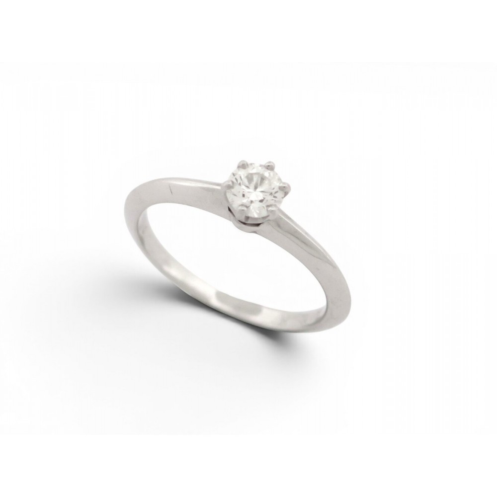 BAGUE TIFFANY & CO DIAMANT SOLITAIRE 0.27CT EN PLATINE T49 CERTIFICAT RING 2200€