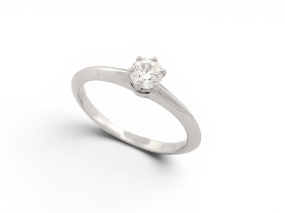 bague tiffany co diamant solitaire 0.27ct en platine