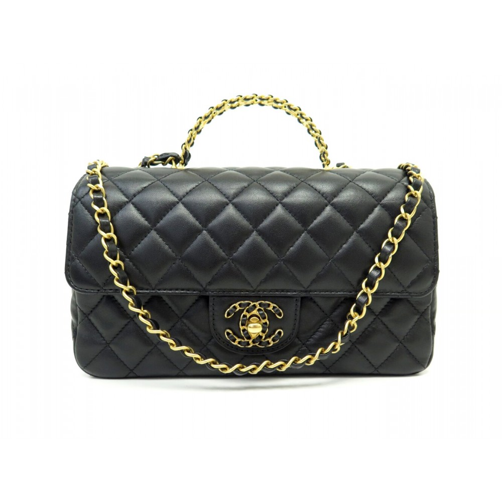 NEUF SAC A MAIN CHANEL TIMELESS HANDLE PM CUIR MATELSASSE BANDOULIERE BAG 6500€