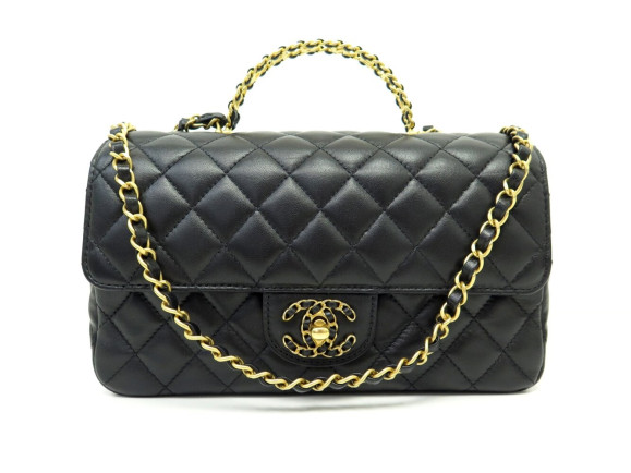  sac a main chanel timeless handle pm cuir