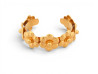 rare  bracelet chanel manchette fleurs metal