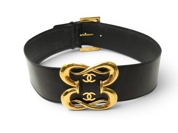  ceinture chanel double logo cc 1988 t80 en