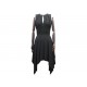 NEUF ROBE LOUIS VUITTON ASYMETRIQUE 38 M NOIRE BLACK ASYMMETRICAL DRESS 2500€