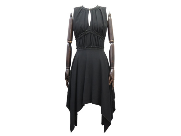  robe louis vuitton asymetrique 38 m noire black