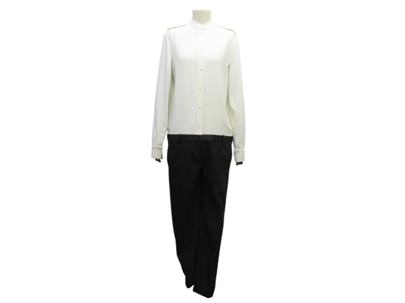  combinaison pantalon celine chemise 40 m noire
