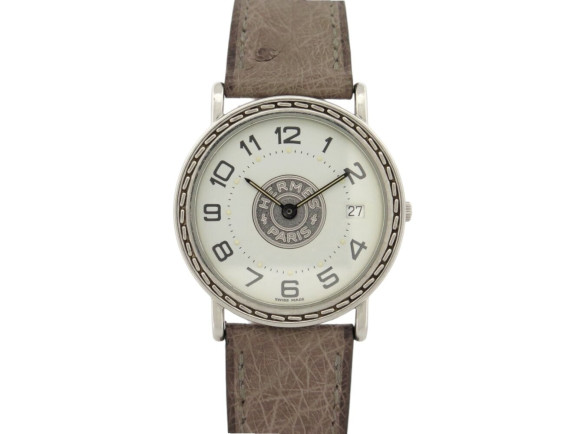  montre hermes sellier 32mm en acier bracelet