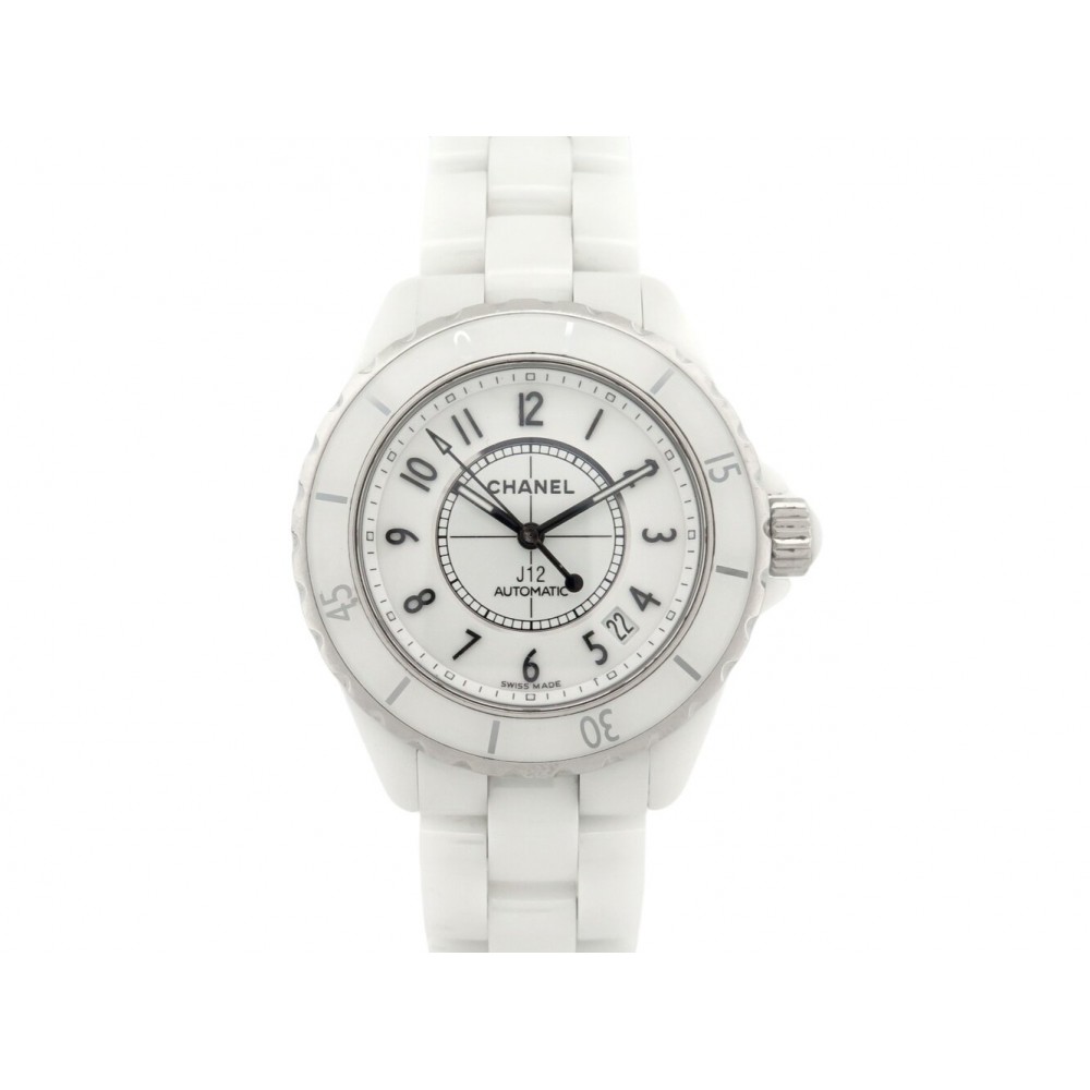 MONTRE CHANEL J12 H0970 38MM EN CERAMIQUE BLANCHE AUTOMATIQUE LADY WATCH 8000€