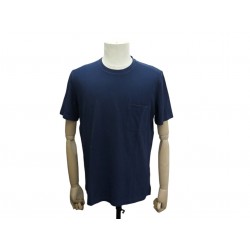 NEUF TSHIRT HERMES HOMME TAILLE L M 48 COTON BLEU HAUT BLUE COTTON MEN TOP 350€