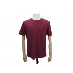 NEUF TSHIRT HERMES HOMME L M 48 COTON BORDEAUX HAUT BURGUNDY COTTON MEN TOP 350€