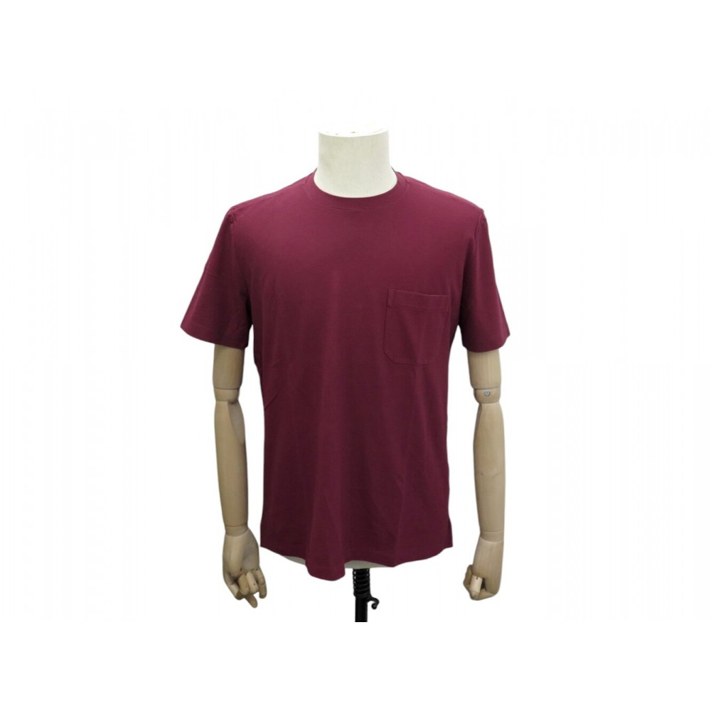 NEUF TSHIRT HERMES HOMME L M 48 COTON BORDEAUX HAUT BURGUNDY COTTON MEN TOP 350€