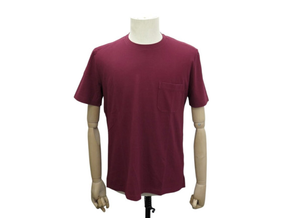  tshirt hermes homme l m 48 coton bordeaux haut
