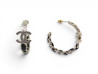 boucles d'oreilles chanel creoles logo cc cuir