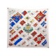 VINTAGE FOULARD HERMES PAVOIS 1ERE EDITION 1964 LEDOUX CARRE 90 SOIE SCARF 580€