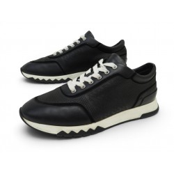 CHAUSSURES HERMES BASKETS ADDICT H211931 43 CUIR NOIR BLACK SNEAKERS SHOES 895€